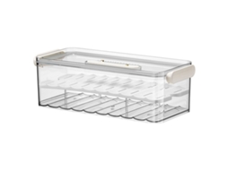 Cesto de geladeira com tampa transparente S/MARCA