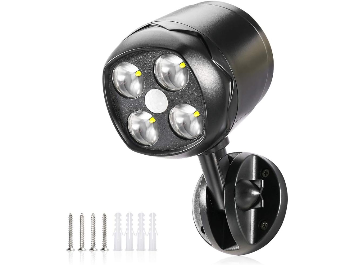 Lâmpada Externa com Sensor de Movimento, Led de 600 Lúmens, Sem Fio AQUAFORGE