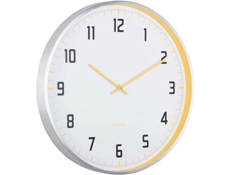 Relógio De Parede Redondo 40 Cm Sporty Amarelo Karlsson
