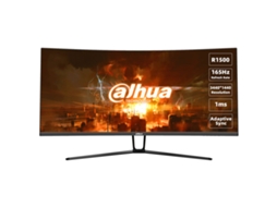 Monitor DAHUA TECHNOLOGY LM34-E330C (Preto/Vermelho - 34'' - LCD - Tomada EU - UltraWide Quad HD - 1 ms)