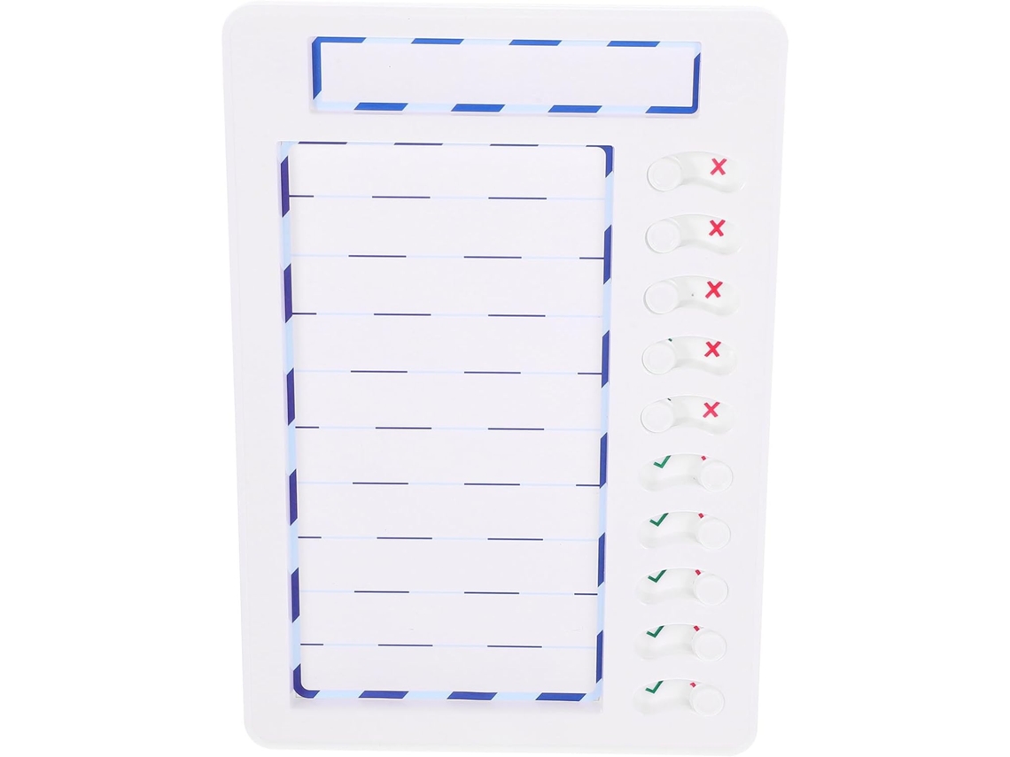 Quadro De Tâches Ménagères Para Suivi De Rotina Quotidienne Adolescentes Effaçable En Plastique Stylo À