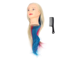 2026 cabeza de Maniquí Con Pelo Largo Colorido para Practicar Trenzas Y Estilos de Cabello