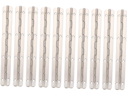 Conjunto De 10 Dobradiças Ferro Niquelado Para Armários, 150x17mm