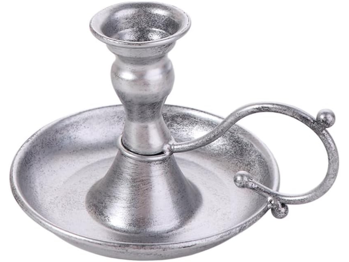 Castiçal Redondo De Uma Só Cabeça Com Alça, Para Decoração, Para Mesa