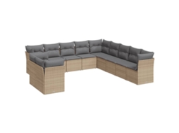 Garden Sofa Set, Garden Sofa Sets Vidaxl Bege Rattan / Vime (n/a)