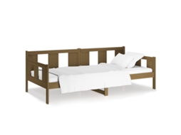 Day Bed, Day Beds Vidaxl Marrom Madeira De Pinho (90 X 190 Cm)