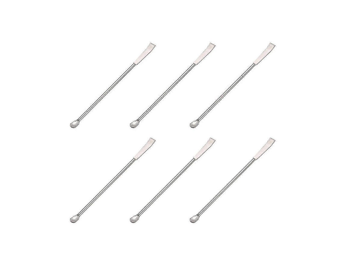 Lab Mini Scoop 6 Colheres De Amostragem Em Aço Inoxidável Para Reagente. Espátula De Duas Pontas No Laboratório, 125mm. Sygo