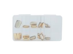 70 Pontas De Unhas Falsas De Plástico Com Capa Completa Ferramenta De Manicure Diy Ouro