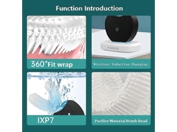 Escova de dentes elétrica ultrassônica, escova de dentes automática em formato de U para limpeza completa de 360° e clareamento dental.