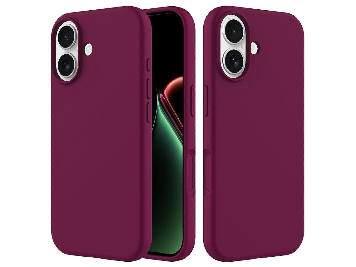 Capa Para Iphone 17 À Prova De Quedas, Em Silicone Líquido Com Revestimento Macio Na Parte Traseira - Lingling Vinho R