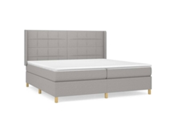 Box Spring Bed, Box Spring Beds Vidaxl Cinzeto Tecido (200 X 200 Cm)