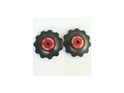 Conjunto de rodas de jockey com rolamentos do desviador cx ceramic-shimano 9 a 11 speed-red 9/10/11V