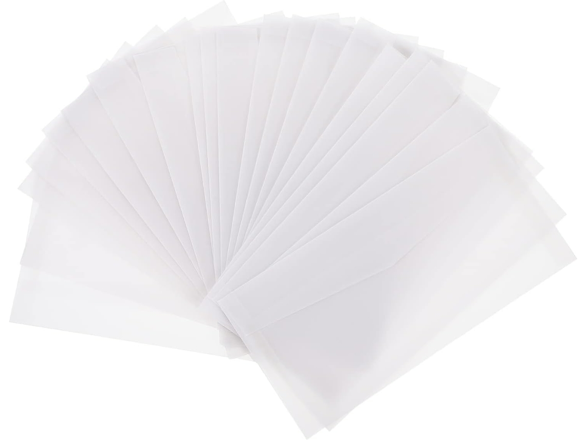 Pacote Com 20 Envelopes Translúcidos Para Convites, Cartões E Anúncios.