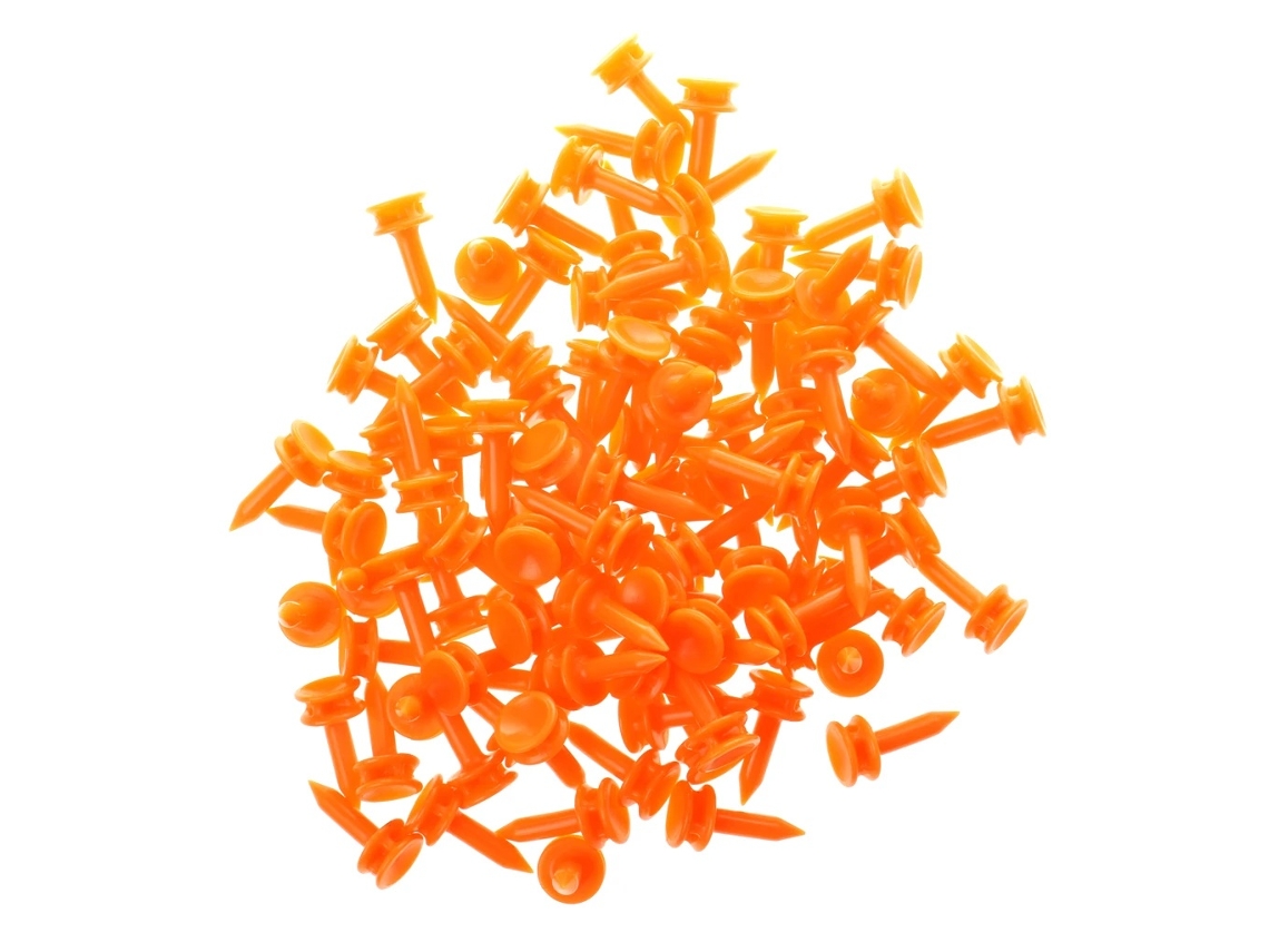 Lurelia Tees De Golfe, Profissionais Castle Orange De 25 Mm (0,98 Pol.), Acessório Perfeito Para Golfistas, Plástico