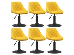 Dining Chair, Dining Chairs Vidaxl Amarelo Veludo (n/a)