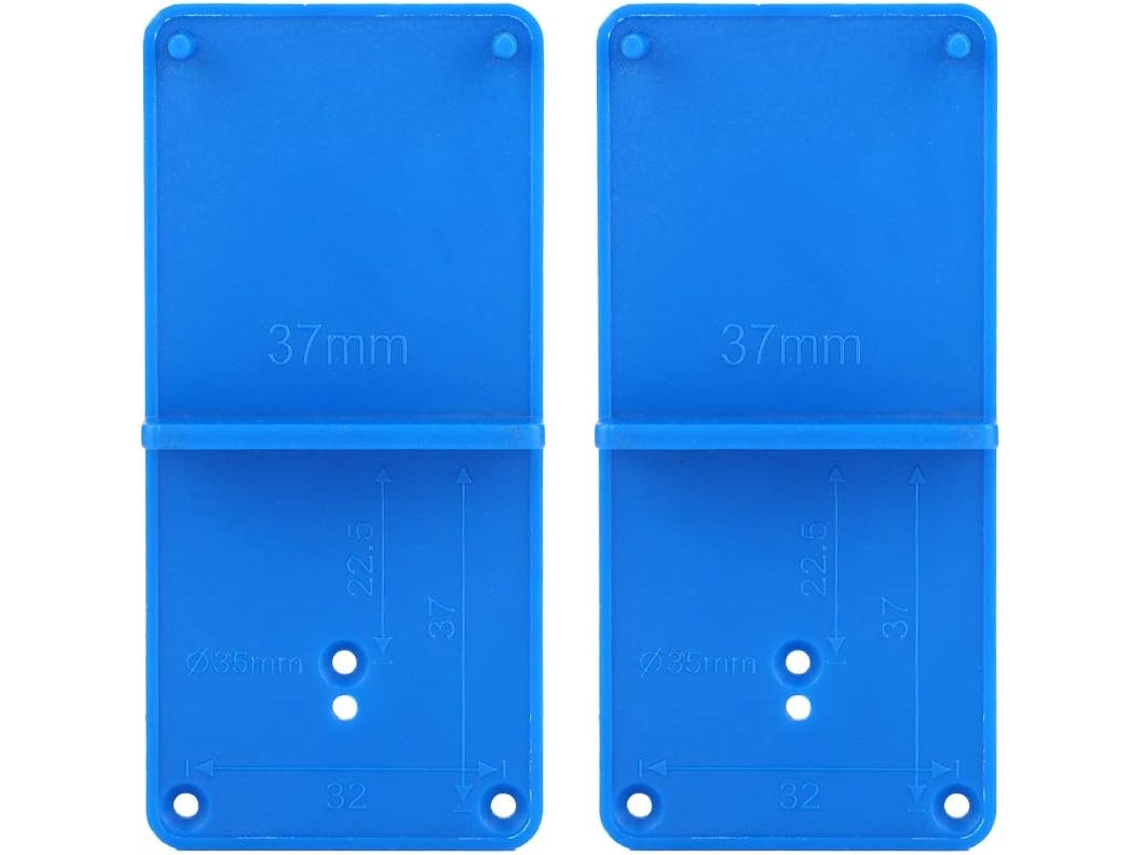 Haofy Localizador De Furos Para Dobradiças Em Plástico Azul 2 Peças Instalação Perfeita Portas E Armários Ideal Projetos