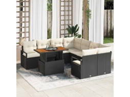 Vidaxl Conjunto De Sofá De Jardim 9 Unid. 8-número De Lugares