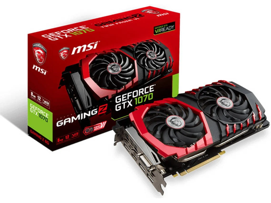 Placa Gráfica MSI GeForce GTX 1070 Gaming Z (NVIDIA - 8 GB DDR5)