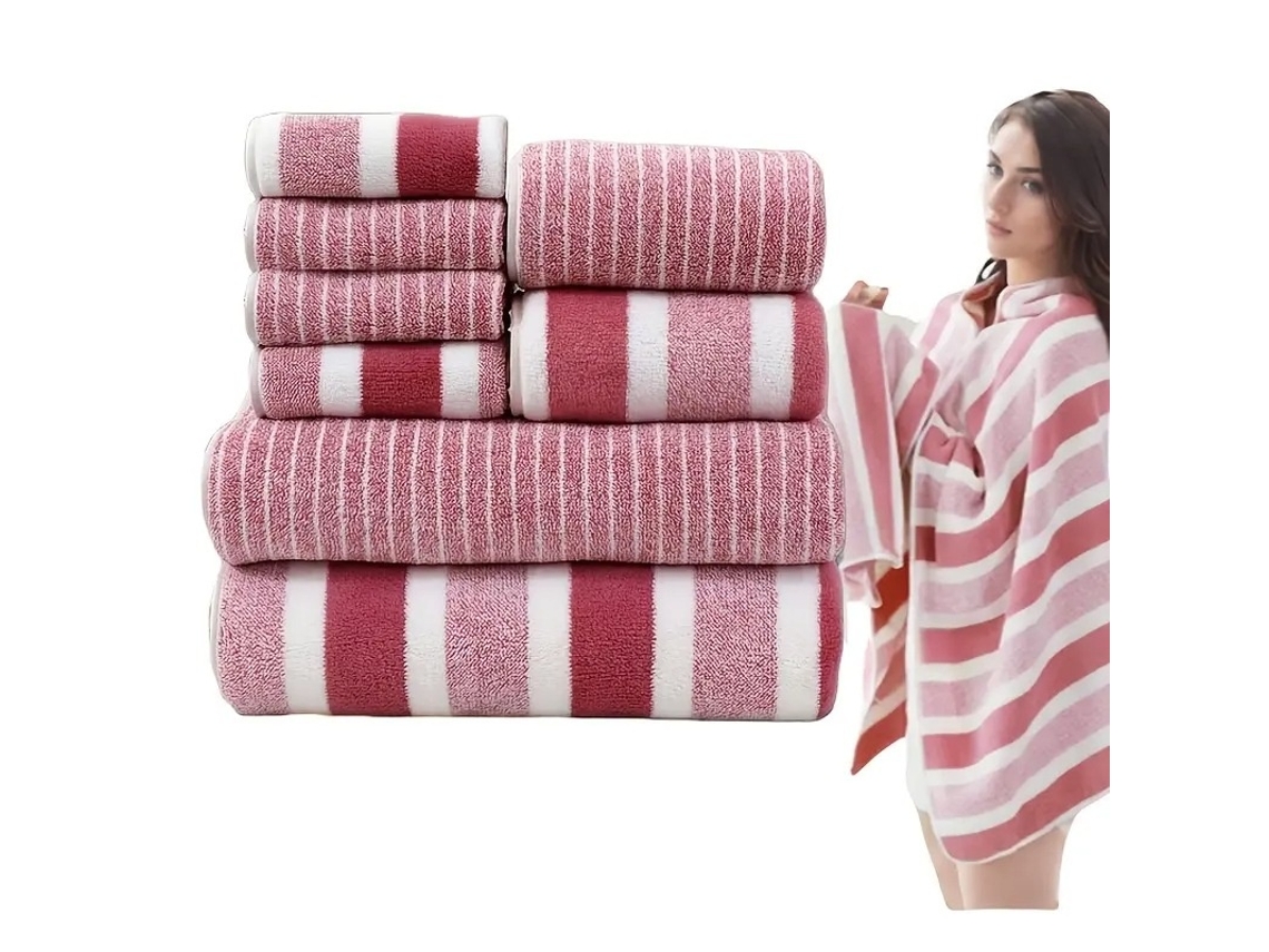 Toalha De Banho Elysve, Secagem Rápida, Rosa