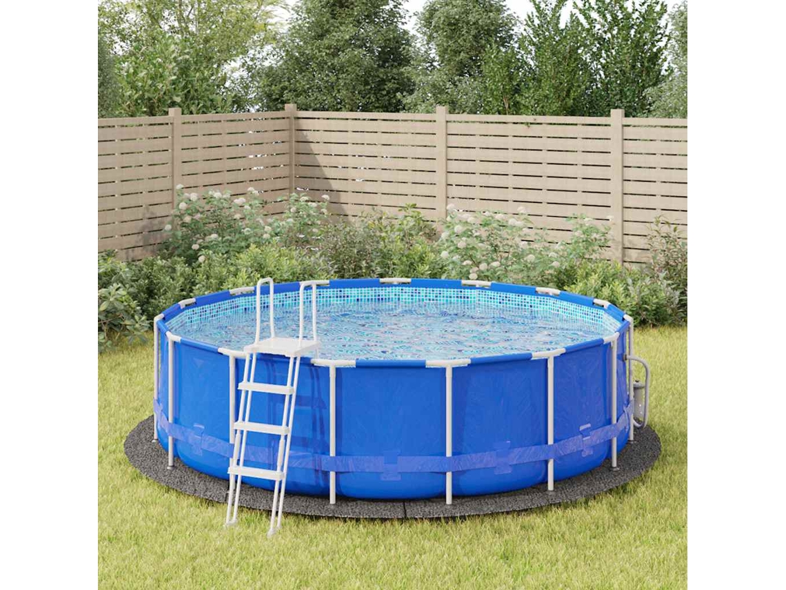 Vidaxl Pano Para Chão De Piscinas Ø458 Cm Poliéster Geotêxtil Cinza