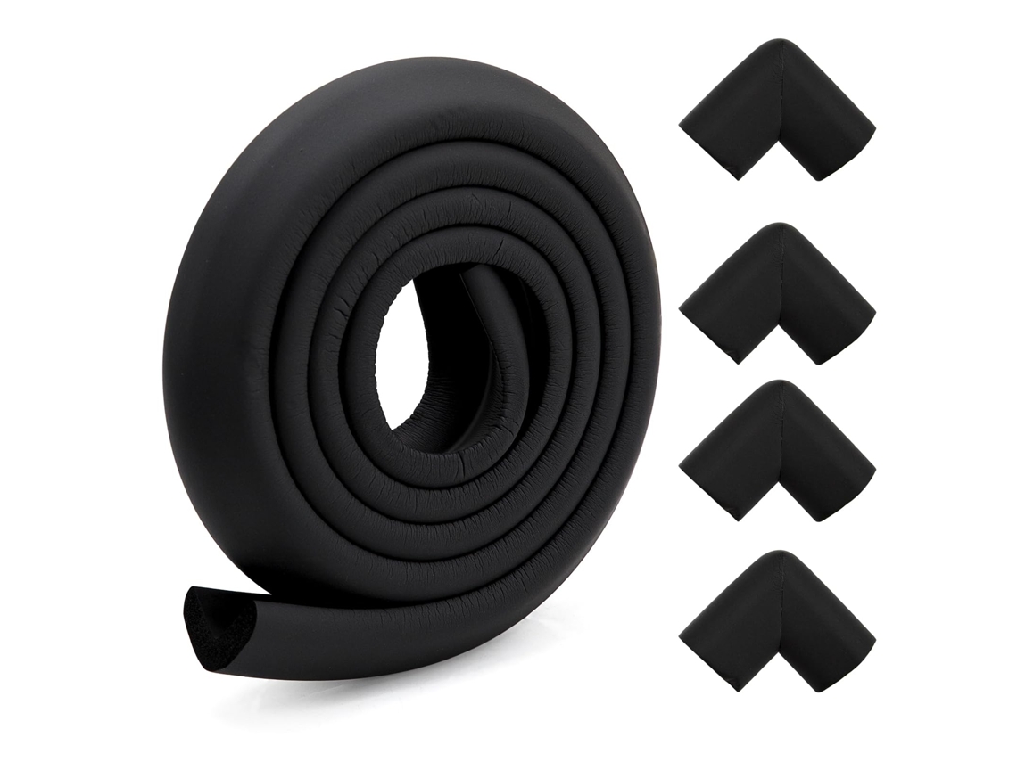 Protetores de Cantos ZRUXE 2 m em espuma e 4 cantos, preto