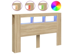 Cabeceira com LEDs em Madeira Carvalho Sonoma MAISON EXCLUSIVE (160x18,5x103,5)