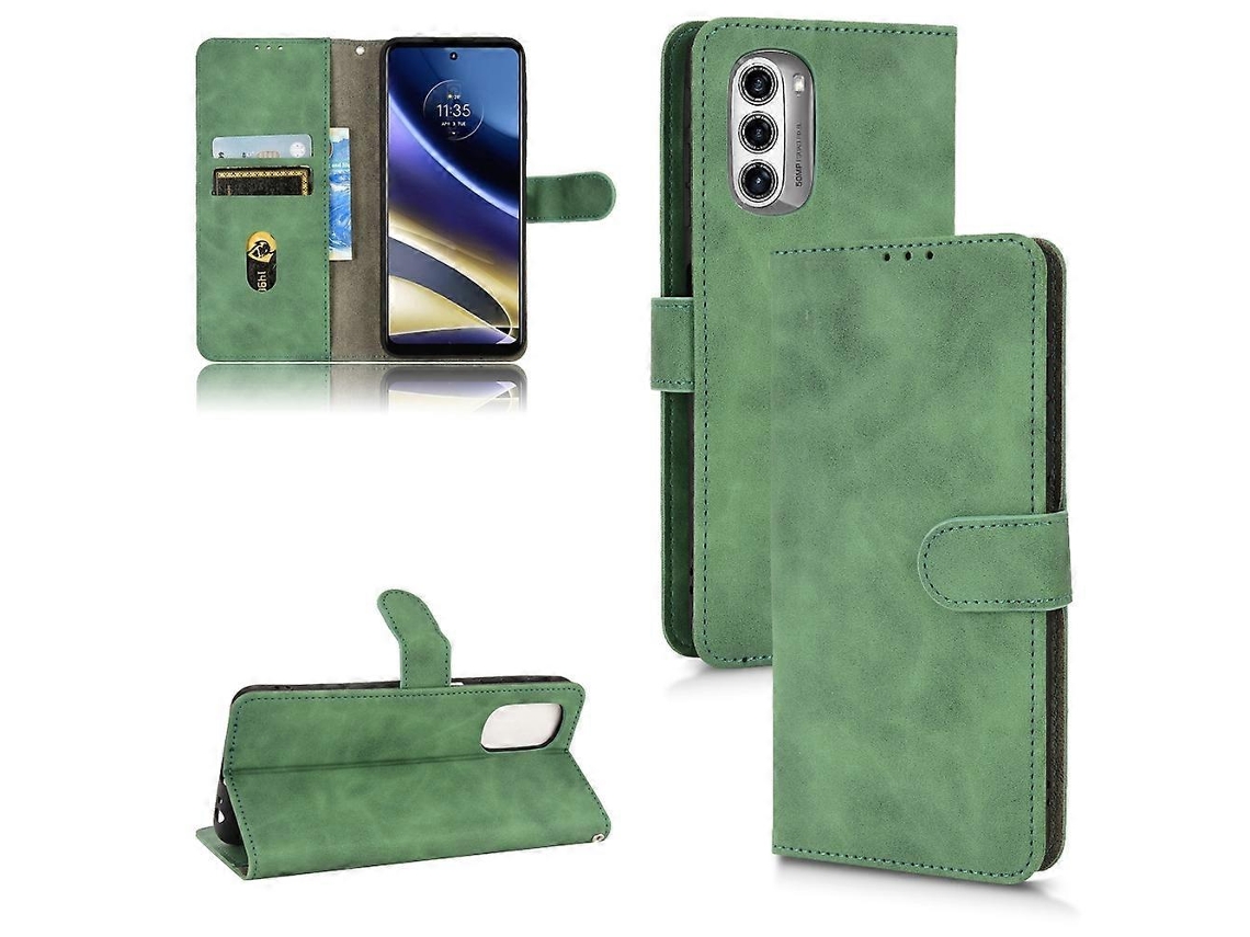 Capa De Celular Motorola Moto G52 Jp Com Fecho Magnético Em Couro Sintético E Toque Aveludado.