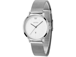 Lurelia Relógio Feminino, Movimento De Quartzo, Data/calendário, 7,9 Polegadas, Aço Inoxidável, Vidro Mineral, Resistente À Água, Prata