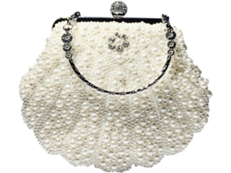 Bolsa Feminina Com Alça De Ombro Retrô Com Detalhes Em Miçangas, Bolsa De Ombro Elegante.