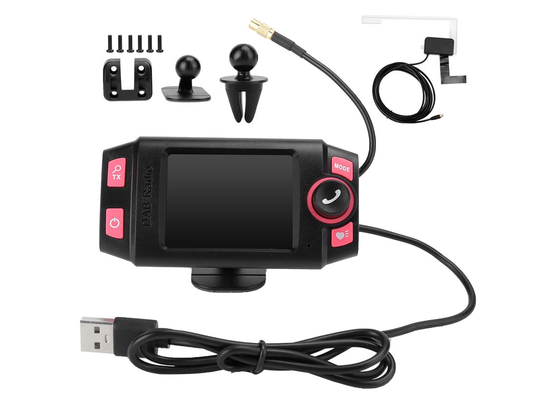 Aetheria receptor de Rádio Digital Dab com Tela Lcd Colorida de 2,4 Polegadas para Carro e Portátil
