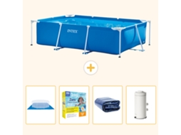 Intex Piscina Com Estrutura Retangular - 300x200x75 Cm - 5-peças S71