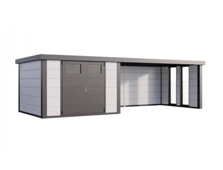 Abrigo De Jardim Metálico Nh9 Com Apoio Xl E Janelas À Direita | Branco | (464 X 298) Novo Habitat (328 X 298)