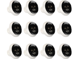 Puxadores Redondos Para Gavetas De Cômoda, Puxadores Para Armários De Cozinha, 12 Peças, Olhos De Gato Pretos, Puxadores