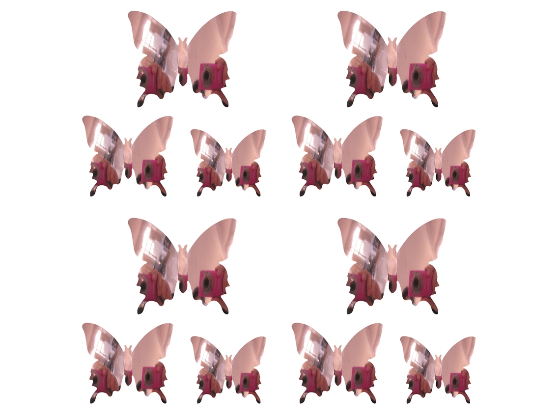 Adesivos De Borboleta 3d Espelhados Decoração De Parede Prata Para Quarto 48 Peças