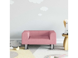 Vidaxl Sofá Infantil 50x40x26,5 Cm Veludo Rosa