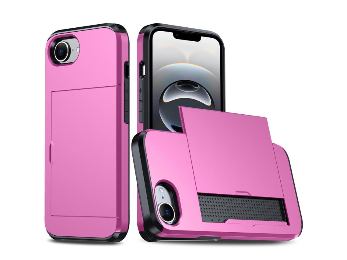 Capa Protetora À Prova De Choque Para Iphone 16e - Compartimento Para Cartão