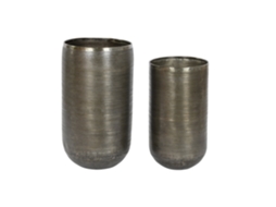 Conjunto de 2 Vasos de Alumínio Envelhecido, 35x35x64cm ALEXANDRA HOUSE LIVING