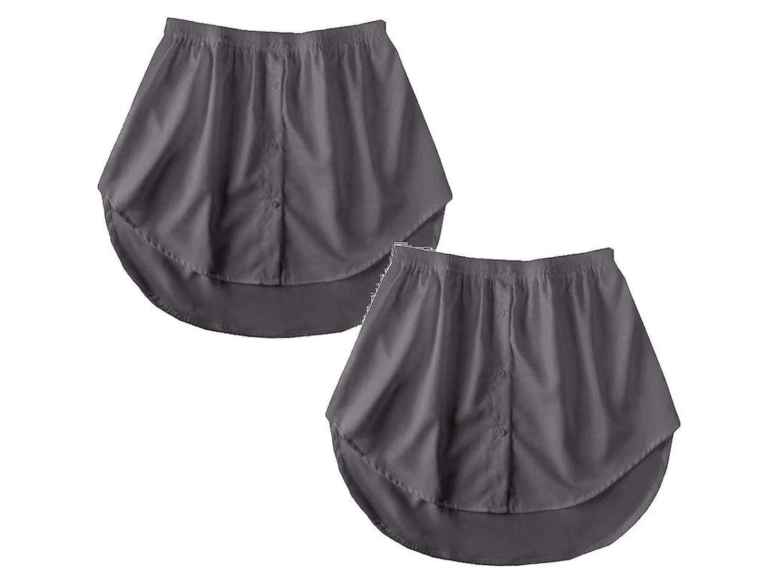 2026 2 Pacotes de Extensores de Camisa para Mulher, Saia Mini, Saia de Blusa, Saias Internas Ajustáveis com Cintura Elástica