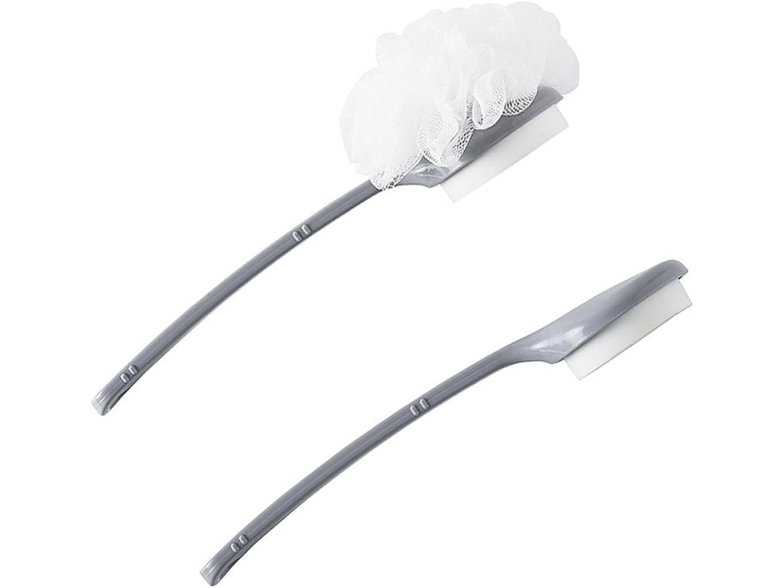 Conjunto De 2 Escovas Banho Eringogo Com Cabo Longo Para Costas, Massageador Corporal E Esfoliante