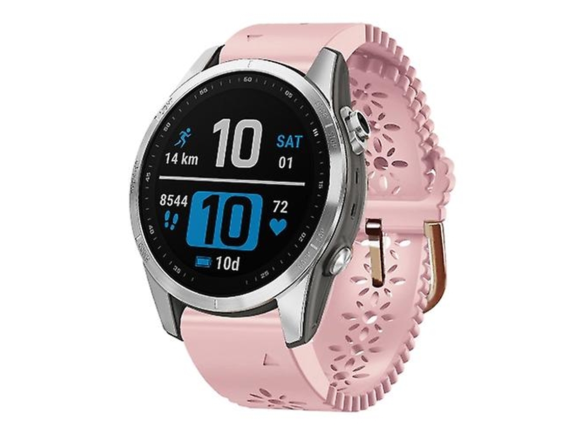 Lurelia Pulseira De Relógio Feminina Silicone 20 Mm, Compatível Com Garmin Fenix 7s Cadarço Rosa