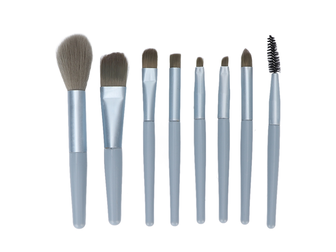 Set De 8 Pincéis De Maquiagem Profissionais Para Base, Pó, Sombra De Olhos E Blush