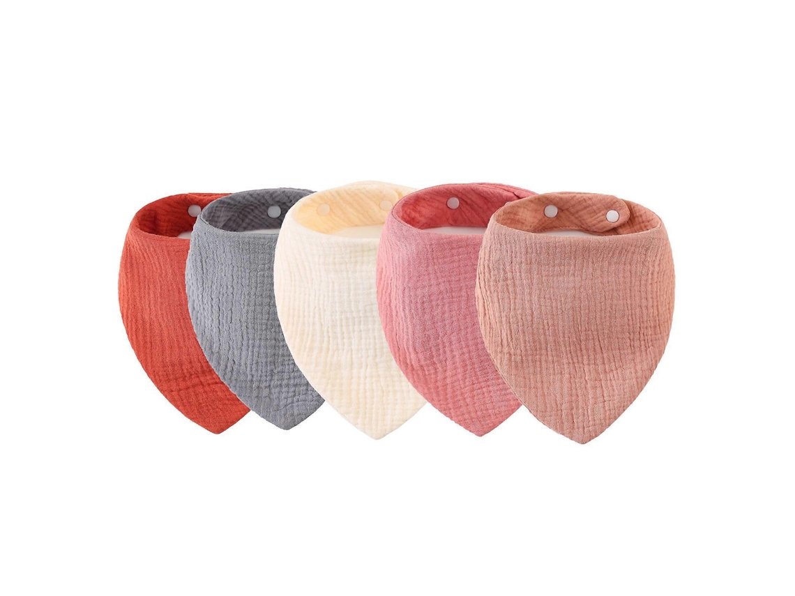 Babadores Para Bês, Pacote Com 5 Babadores, Bandana Para Bebês, Babadores Macios, Design Com Vários Padrões, Babadores Para Recém-borns Com 3 Cam