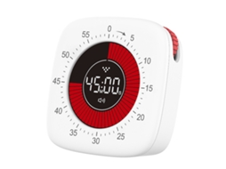 Timer Digital Recarregável de 60 minutos, silencioso, para mesa e estudo | S/MARCA