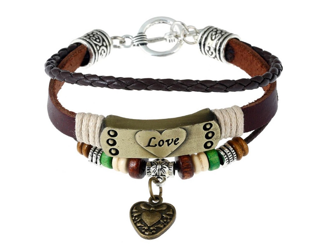 Pulseira De Casal Punk Artesanal Com Letra De Amor
