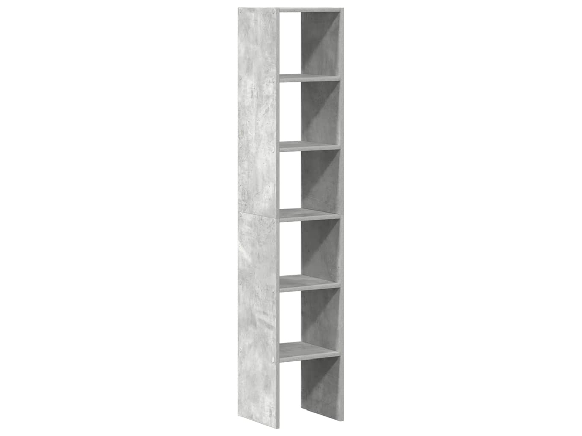 Bookcase, Bookcases Vidaxl Cinzeto Madeira Processada (n/a)
