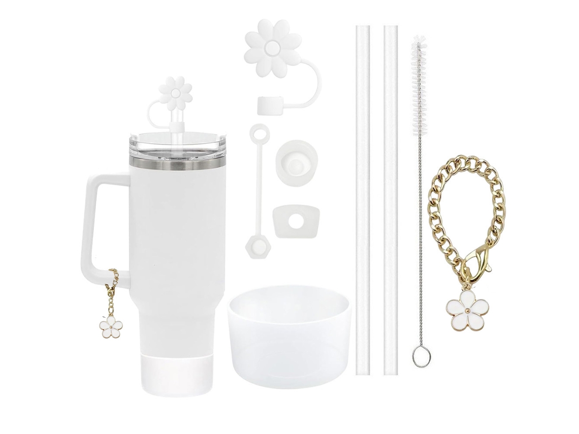 Conjunto de Acessórios para Caneca com 9 Peças MDUG (branco)