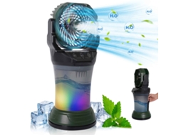 Ventoinha Nebulizadora Camping Verde YANYXR portátil, 2000ml, 15000mah, RGB, 4 velocidades