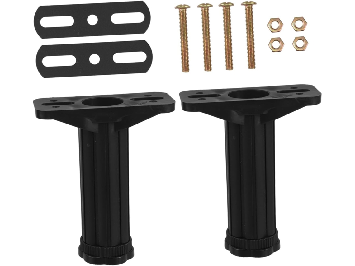 Solustre 2 Conjuntos De Pés Cama Ajustáveis Com Suporte, Peças De Reposição Para Móveis, Para Camas Altas E Pesadas