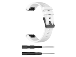 Lurelia Pulseira De Silicone Branca, Compatível Com Garmin Fenix 5 22 Mm