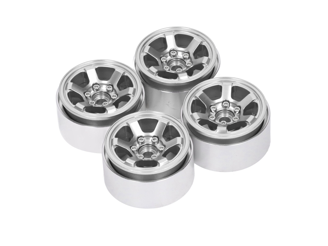 Roda de RC Business beadlock 1.9 polegadas, aço, alumínio CNC, para Axial Scx10, HSP, Traxxas